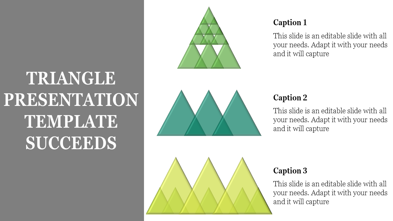 Free - Professional Triangle Presentation Template for PPT and Google slides